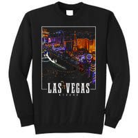 Las Vegas At Night Nevada Skyline Souvenir Las Vegas Tall Sweatshirt