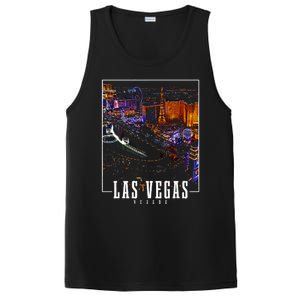 Las Vegas At Night Nevada Skyline Souvenir Las Vegas PosiCharge Competitor Tank