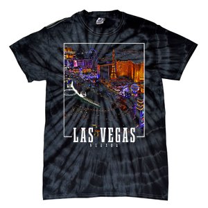 Las Vegas At Night Nevada Skyline Souvenir Las Vegas Tie-Dye T-Shirt