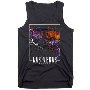 Las Vegas At Night Nevada Skyline Souvenir Las Vegas Tank Top