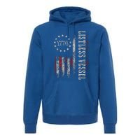 Listless Vessel And Proud Of It 2024 USA Flag Pro Trump Premium Hoodie