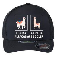 Llama Vs Alpaca, Alpacas Are Cooler - Funny Alpaca Lover Flexfit Unipanel Trucker Cap