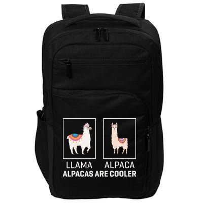 Llama Vs Alpaca, Alpacas Are Cooler - Funny Alpaca Lover Impact Tech Backpack