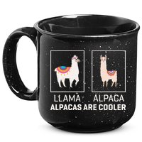 Llama Vs Alpaca, Alpacas Are Cooler - Funny Alpaca Lover 15oz Campfire Ceramic Mug