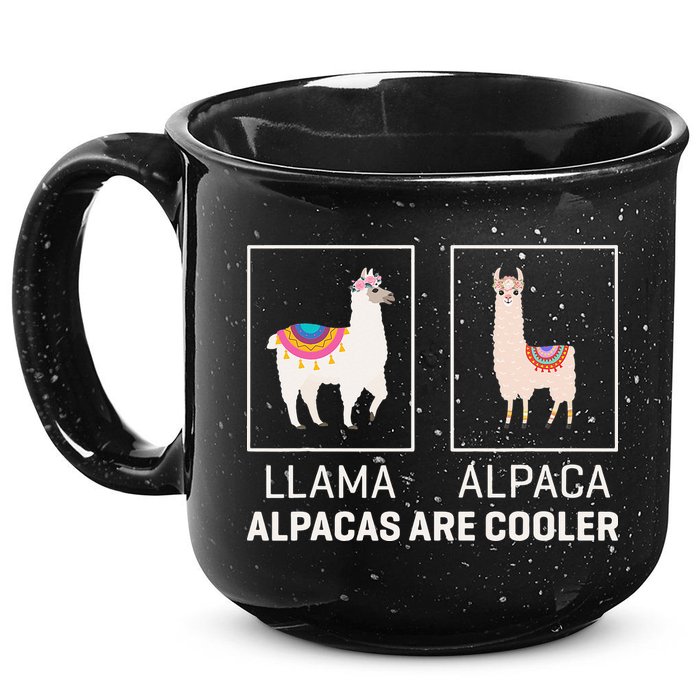 Llama Vs Alpaca, Alpacas Are Cooler - Funny Alpaca Lover 15oz Campfire Ceramic Mug