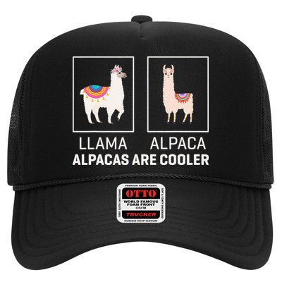 Llama Vs Alpaca, Alpacas Are Cooler - Funny Alpaca Lover Trucker Hat