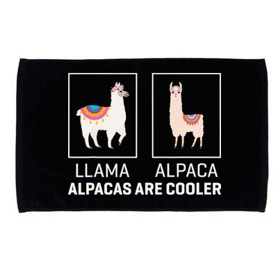 Llama Vs Alpaca, Alpacas Are Cooler - Funny Alpaca Lover Microfiber Hand Towel