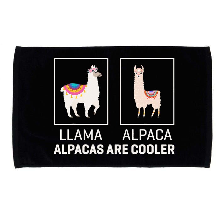 Llama Vs Alpaca, Alpacas Are Cooler - Funny Alpaca Lover Microfiber Hand Towel