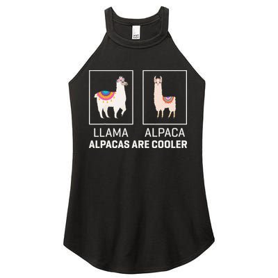 Llama Vs Alpaca, Alpacas Are Cooler - Funny Alpaca Lover Women's Perfect Tri Rocker Tank