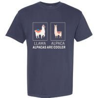 Llama Vs Alpaca, Alpacas Are Cooler - Funny Alpaca Lover Garment-Dyed Heavyweight T-Shirt