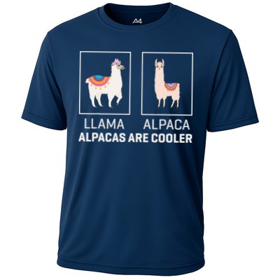 Llama Vs Alpaca, Alpacas Are Cooler - Funny Alpaca Lover Performance Shirt