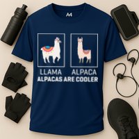 Llama Vs Alpaca, Alpacas Are Cooler - Funny Alpaca Lover Performance Shirt