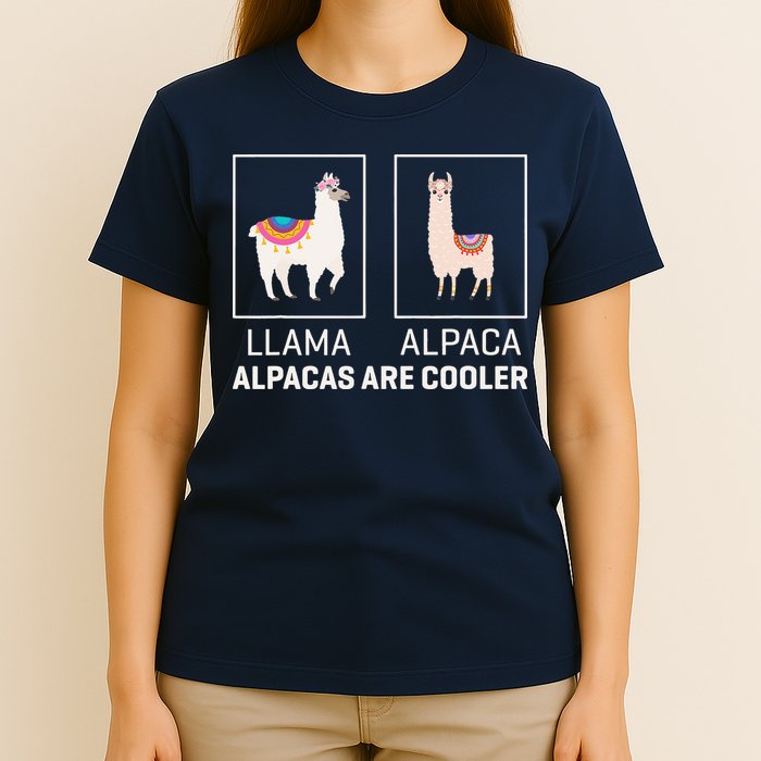 Llama Vs Alpaca, Alpacas Are Cooler - Funny Alpaca Lover T-Shirt