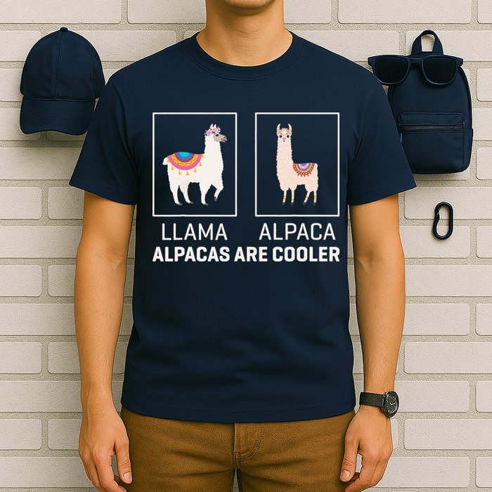 Llama Vs Alpaca, Alpacas Are Cooler - Funny Alpaca Lover T-Shirt