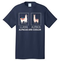 Llama Vs Alpaca, Alpacas Are Cooler - Funny Alpaca Lover Tall T-Shirt