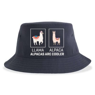 Llama Vs Alpaca, Alpacas Are Cooler - Funny Alpaca Lover Sustainable Bucket Hat