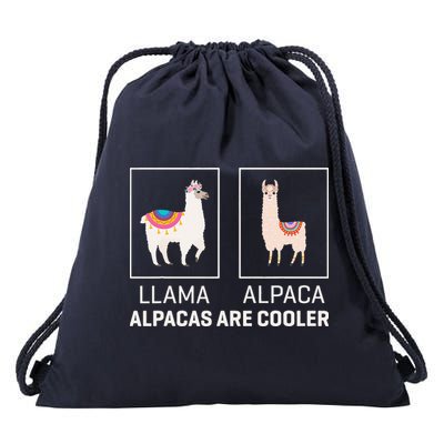 Llama Vs Alpaca, Alpacas Are Cooler - Funny Alpaca Lover Drawstring Bag