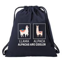 Llama Vs Alpaca, Alpacas Are Cooler - Funny Alpaca Lover Drawstring Bag