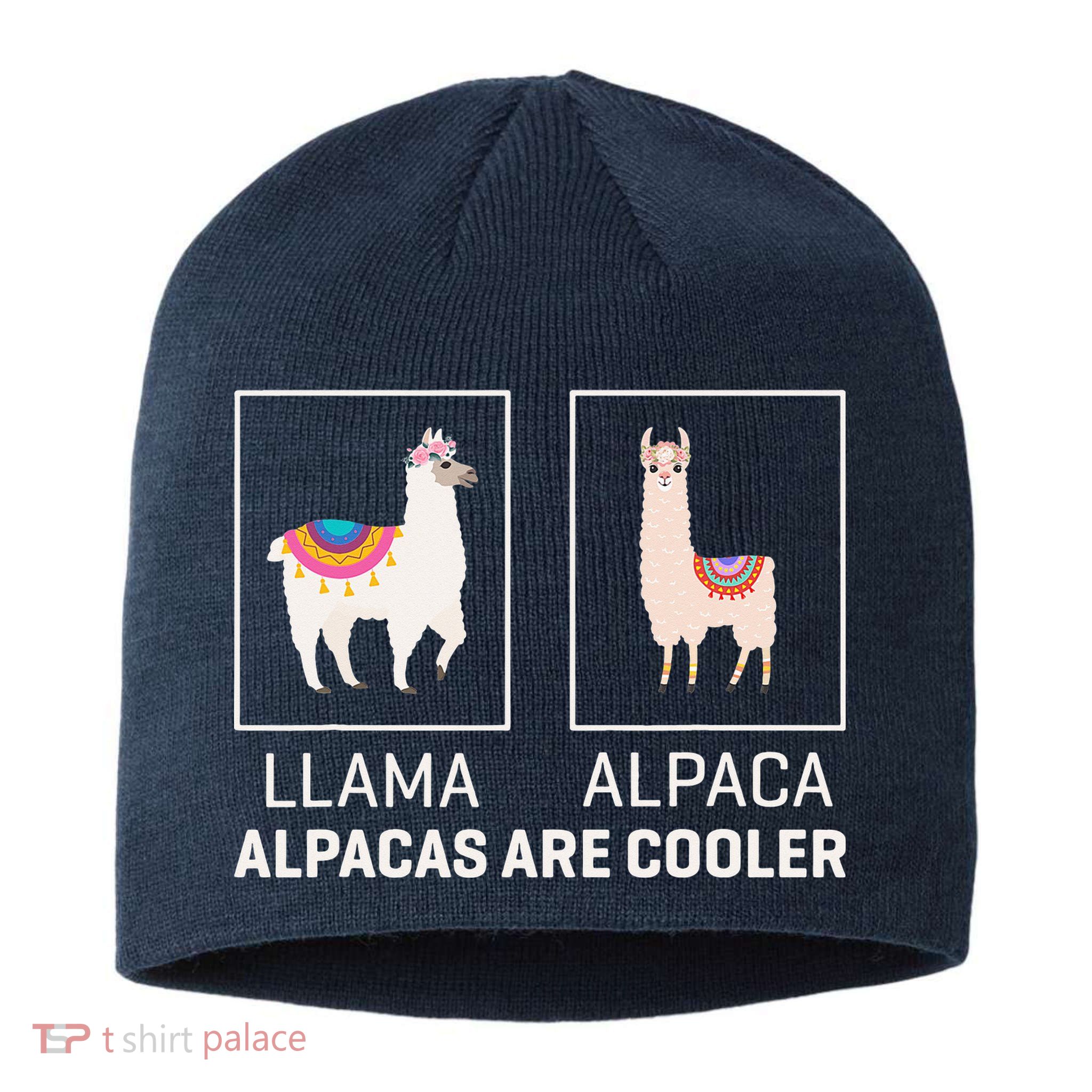 Llama Vs Alpaca, Alpacas Are Cooler - Funny Alpaca Lover Sustainable Beanie