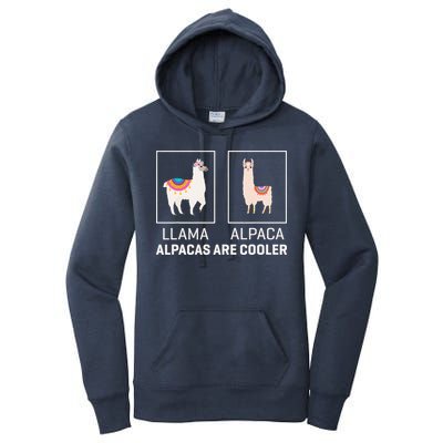 Llama Vs Alpaca, Alpacas Are Cooler - Funny Alpaca Lover Women's Pullover Hoodie