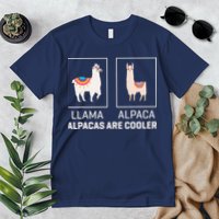 Llama Vs Alpaca, Alpacas Are Cooler - Funny Alpaca Lover Premium T-Shirt