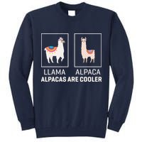 Llama Vs Alpaca, Alpacas Are Cooler - Funny Alpaca Lover Tall Sweatshirt