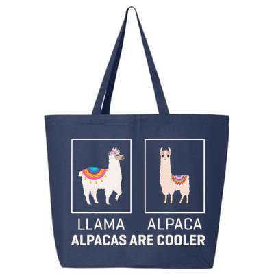 Llama Vs Alpaca, Alpacas Are Cooler - Funny Alpaca Lover 25L Jumbo Tote