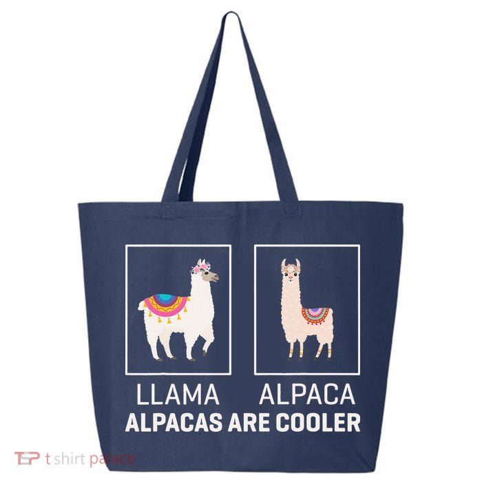 Llama Vs Alpaca, Alpacas Are Cooler - Funny Alpaca Lover 25L Jumbo Tote