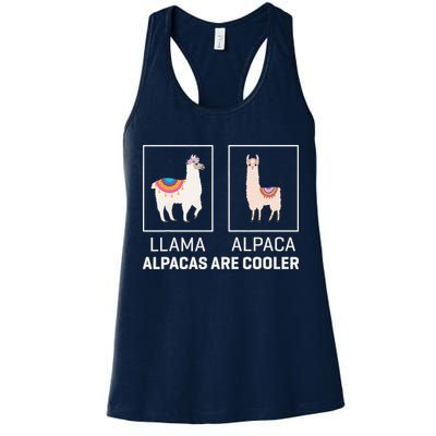 Llama Vs Alpaca, Alpacas Are Cooler - Funny Alpaca Lover Womens Tank Top