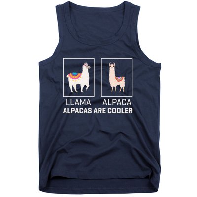 Llama Vs Alpaca, Alpacas Are Cooler - Funny Alpaca Lover Tank Top