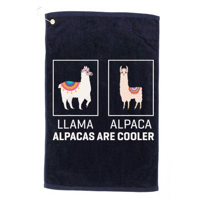 Llama Vs Alpaca, Alpacas Are Cooler - Funny Alpaca Lover Golf Towel