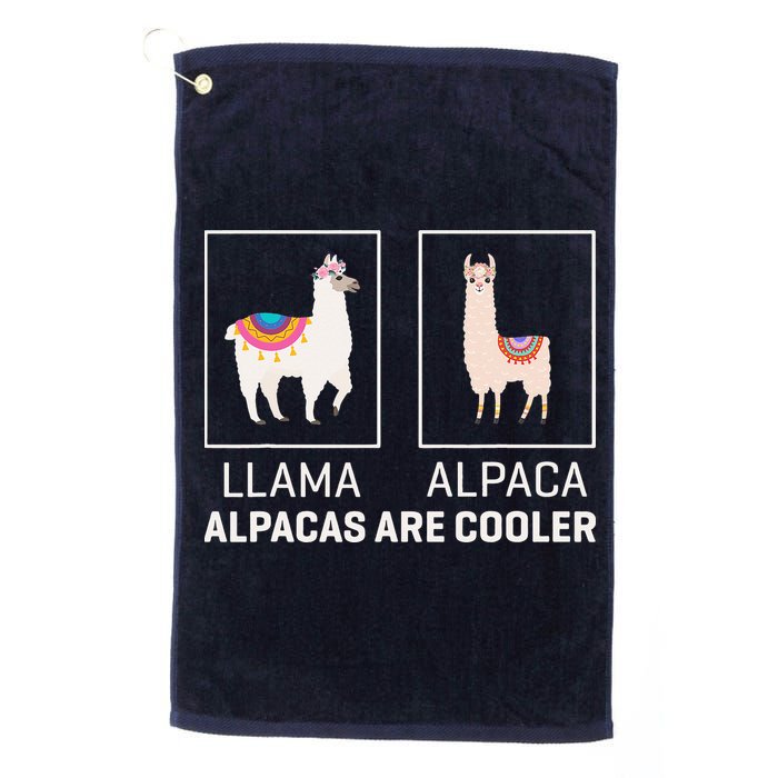 Llama Vs Alpaca, Alpacas Are Cooler - Funny Alpaca Lover Golf Towel