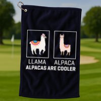 Llama Vs Alpaca, Alpacas Are Cooler - Funny Alpaca Lover Golf Towel