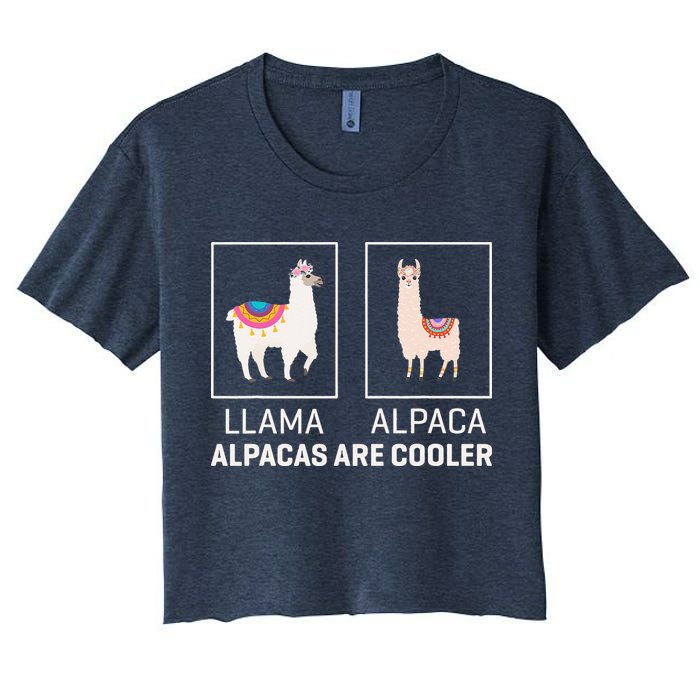 Llama Vs Alpaca, Alpacas Are Cooler - Funny Alpaca Lover Crop Top