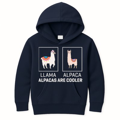 Llama Vs Alpaca, Alpacas Are Cooler - Funny Alpaca Lover Kids Hoodie