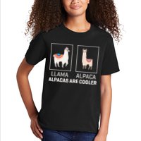 Llama Vs Alpaca, Alpacas Are Cooler - Funny Alpaca Lover Kids T-Shirt