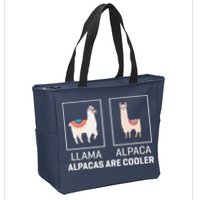 Llama Vs Alpaca, Alpacas Are Cooler - Funny Alpaca Lover Zip Tote Bag