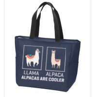 Llama Vs Alpaca, Alpacas Are Cooler - Funny Alpaca Lover Zip Tote Bag