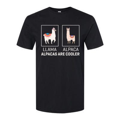 Llama Vs Alpaca, Alpacas Are Cooler - Funny Alpaca Lover Softstyle CVC T-Shirt