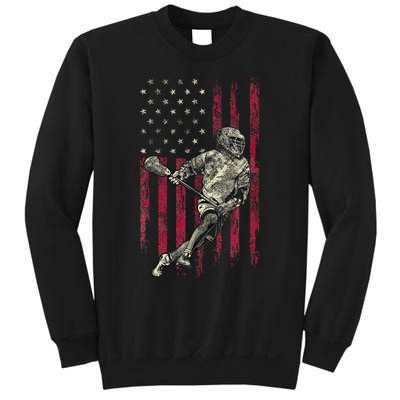 Lacrosse Vintage American Flag Sweatshirt