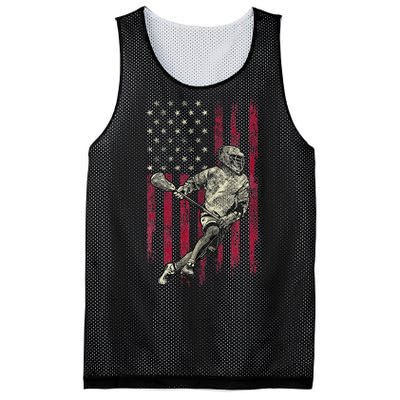 Lacrosse Vintage American Flag Mesh Reversible Basketball Jersey Tank