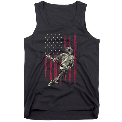 Lacrosse Vintage American Flag Tank Top