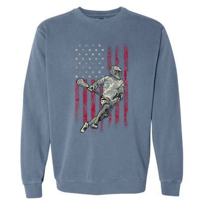 Lacrosse Vintage American Flag Garment-Dyed Sweatshirt