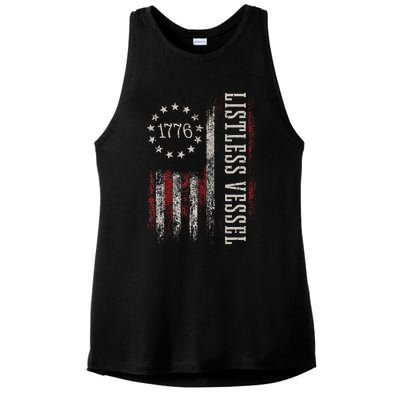 Listless Vessel And Proud Of It 2024 USA Flag Pro Trump Ladies PosiCharge Tri-Blend Wicking Tank