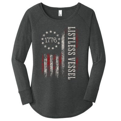 Listless Vessel And Proud Of It 2024 USA Flag Pro Trump Women's Perfect Tri Tunic Long Sleeve Shirt