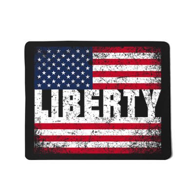 Liberty Vintage American Flag Patriotic 4th Of July Mousepad