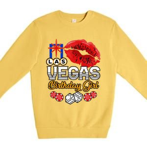 Las Vegas Birthday Girl Casino Trip Party Premium Crewneck Sweatshirt