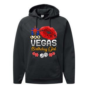 Las Vegas Birthday Girl Casino Trip Party Performance Fleece Hoodie