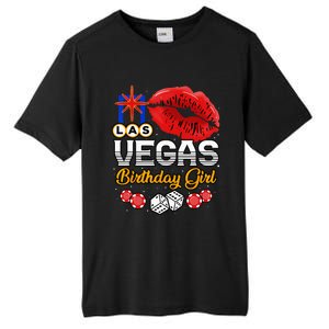 Las Vegas Birthday Girl Casino Trip Party Tall Fusion ChromaSoft Performance T-Shirt