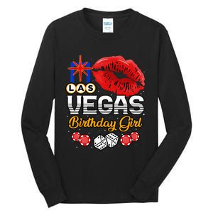 Las Vegas Birthday Girl Casino Trip Party Tall Long Sleeve T-Shirt